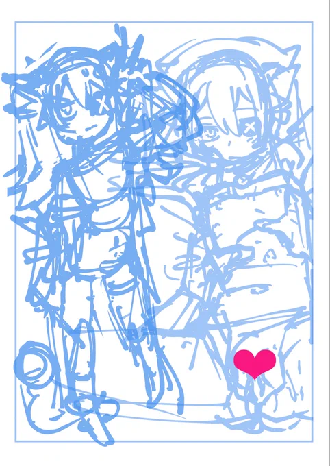 #絵描きの方々_ラフと完成本_温度差_見せてください