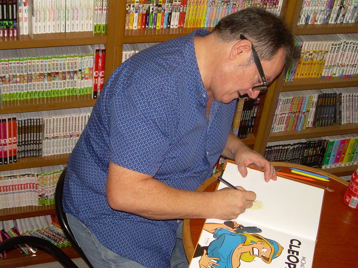 ComicVlc's tweet photo. MIQUE BELTRÁN, autor de la Nueva Escuela valenciana, destacó por las historietas protagonizadas por su personaje Cleopatra, nacida en las páginas de Cairo, en una mezcla de humor y aventuras a la que se unió más tarde su hijo pequeño, Marco Antonio. #ValenciaRespiraComic https://t.co/16ofLMCy4n