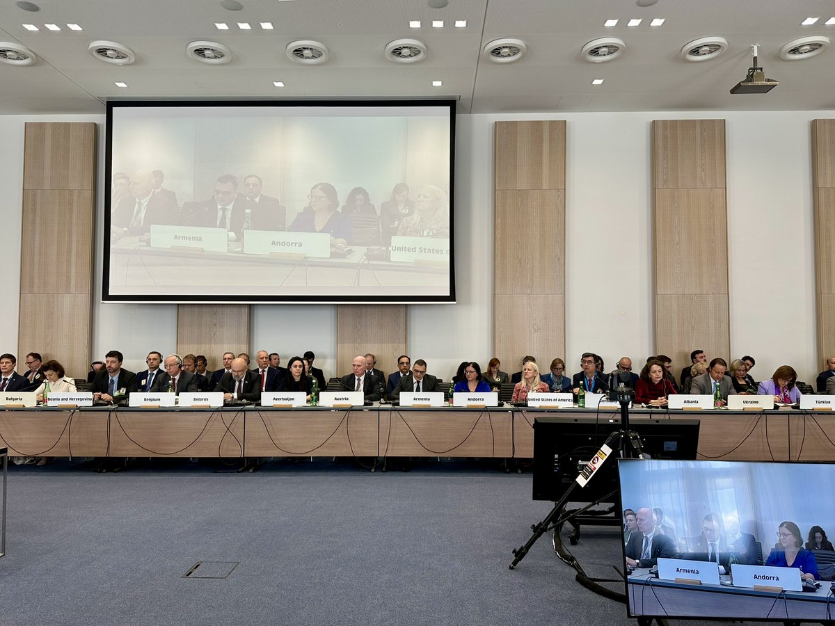 RAbisoghomonyan's tweet photo. Pleased to address @OSCE #ASRC2026. 
Highlighted need for OSCE to adapt its tools &amp; approaches to respond effectively to contemporary risks &amp; emerging security challenges. 🇦🇲 stands ready to contribute to efforts to strengthen effectiveness of OSCE.

🔗: https://t.co/Ck0QYB9m8n https://t.co/cddWcDwjkI