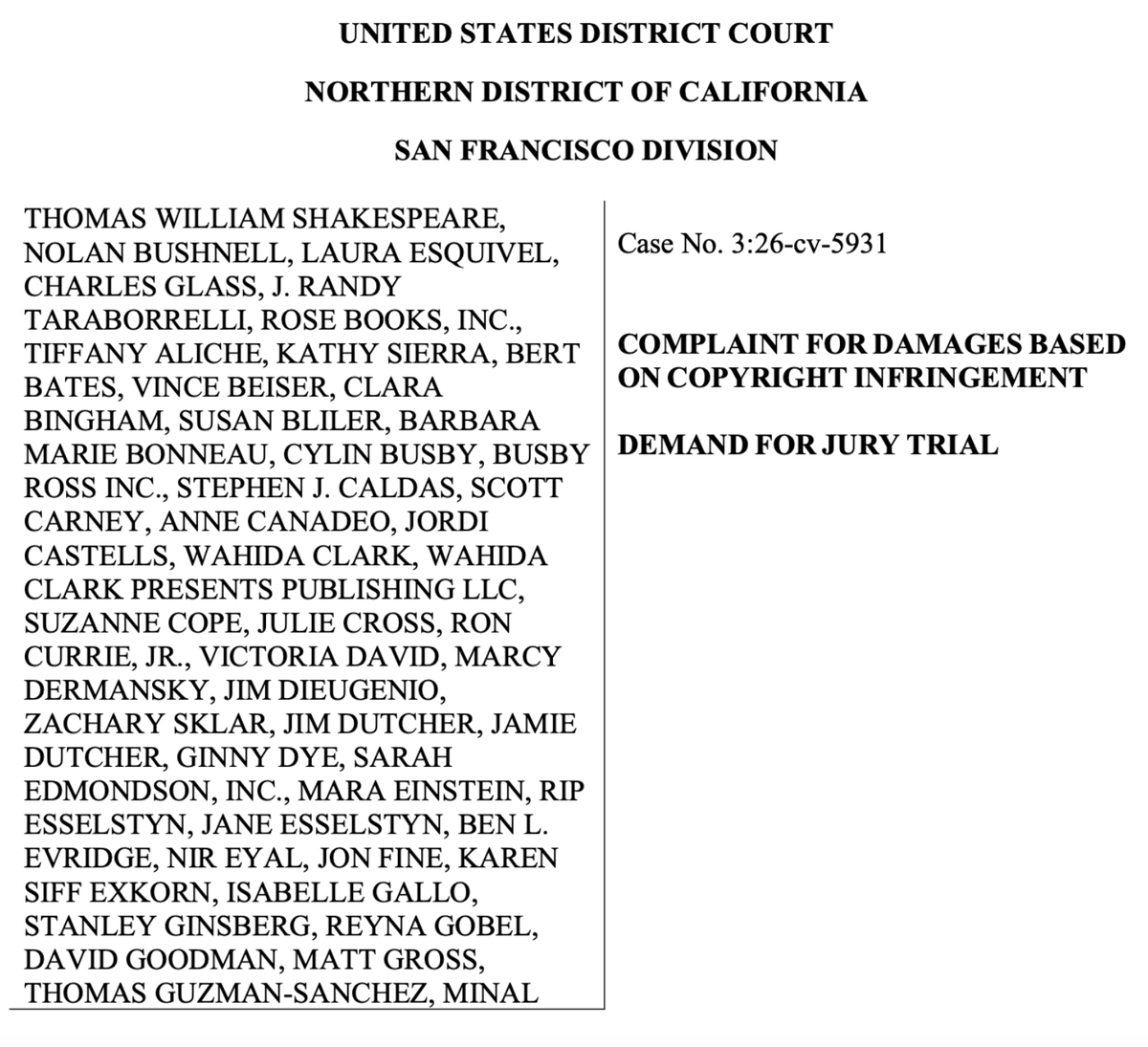 ednewtonrex's tweet photo. 99 authors just sued Anthropic, accusing them of pirating their books for AI training.

The lawsuit also names two Anthropic founders as defendants, Dario Amodei & Ben Mann.

(It is an established fact that Anthropic downloaded millions of pirated books, and that Ben Mann personally did some of this.)

The lawsuits keep coming.