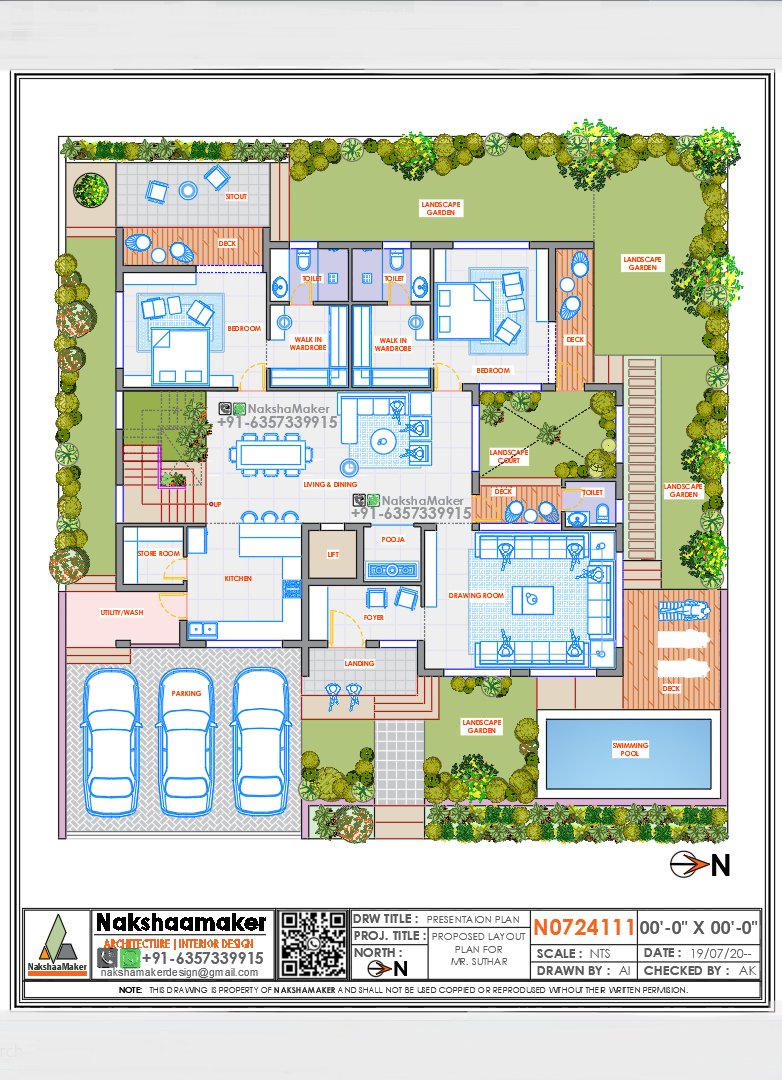MakerNaksha's tweet photo. For personalized architectural planning, contact us: +91-6357339915
#HousePlanning #LuxuryHousePlan #modernresidencedesign #homedesignideas https://t.co/johMiik9H7
