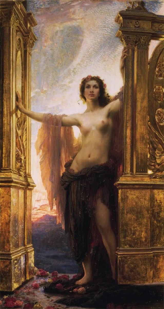 pantomathwar's tweet photo. And what a dawn it is!

Herbert James Draper, The Gates of Dawn, ca. 1900. Drapers Hall, London, UK. https://t.co/IRy5P7IdDC