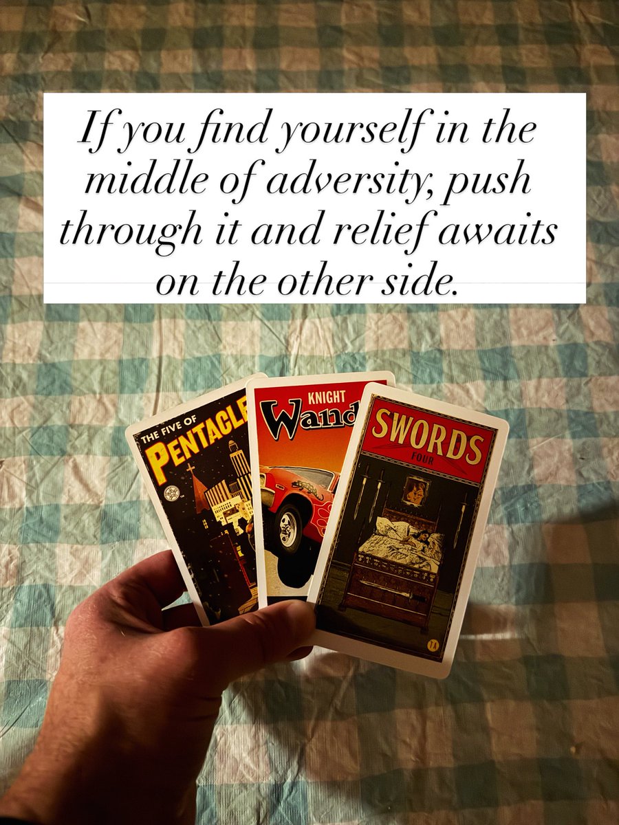 AaronGaffTarot's tweet photo. If you’re going through hell, keep going. -Winston Churchill #tarot https://t.co/OgXO42mamq