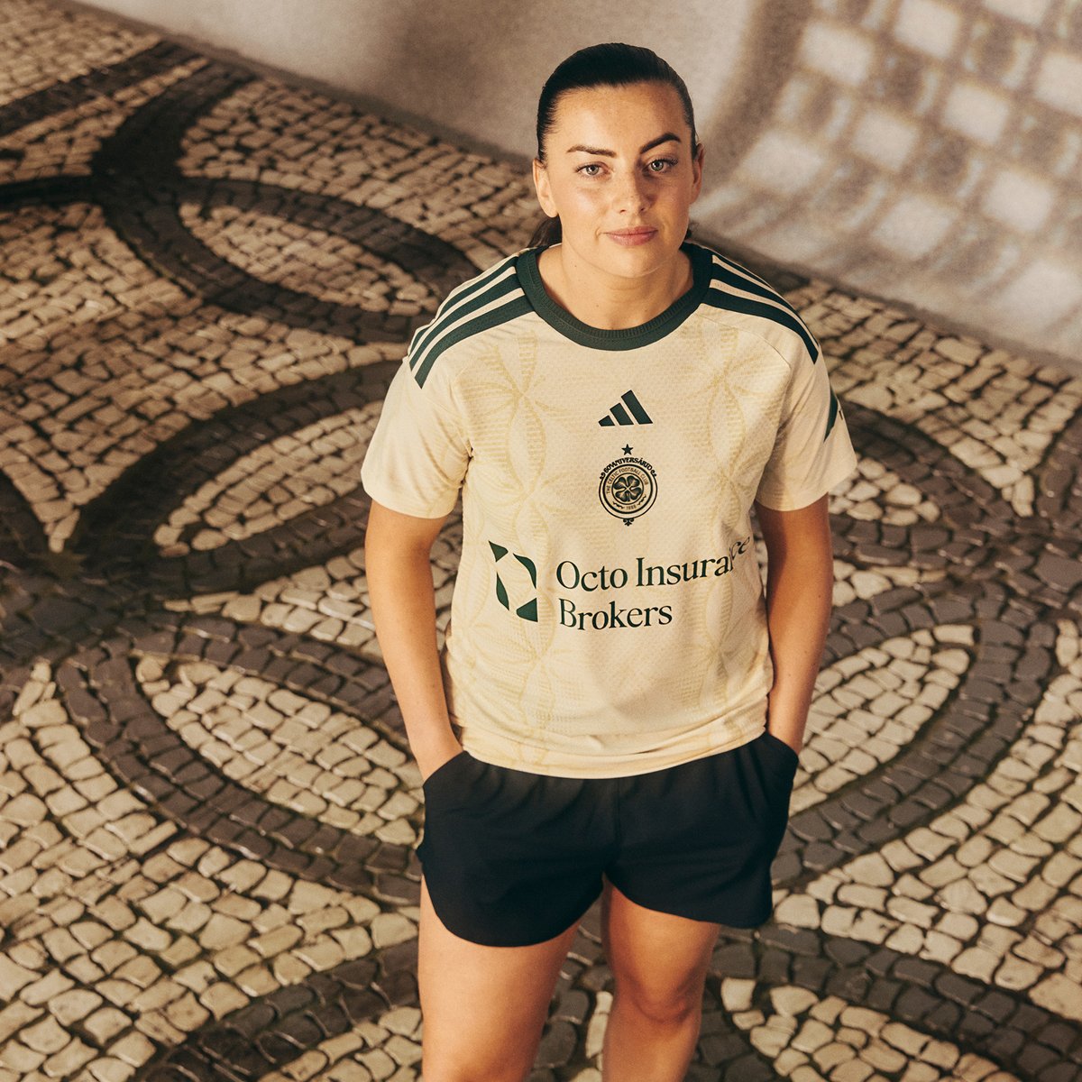 CelticFCWomen's tweet photo. Amy G and Morgan Cross in the new @adidasfootball x #CelticFC Third Kit 🤩