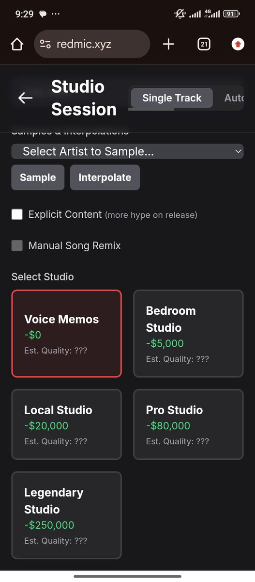 Callmemirahk's tweet photo. @RedMicGame There is not create button, o just fill in the details a d there's nothing to save it, no save button https://t.co/yLC0AYL4SE