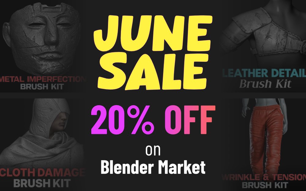 cgartali's tweet photo. 🚨 Big Weekend Savings 🚨

All products are now 20% OFF at Superhive Market 🎨⚡

🗓️ June 18–21 only

This weekend — save and create more 🚀

👉 https://t.co/9Hehy7mGkw

#3DArt #ZBrush #Blender #SubstancePainter #MarmosetToolbag #Texturing #HardSurface #GameArt https://t.co/XviRX7MTjX