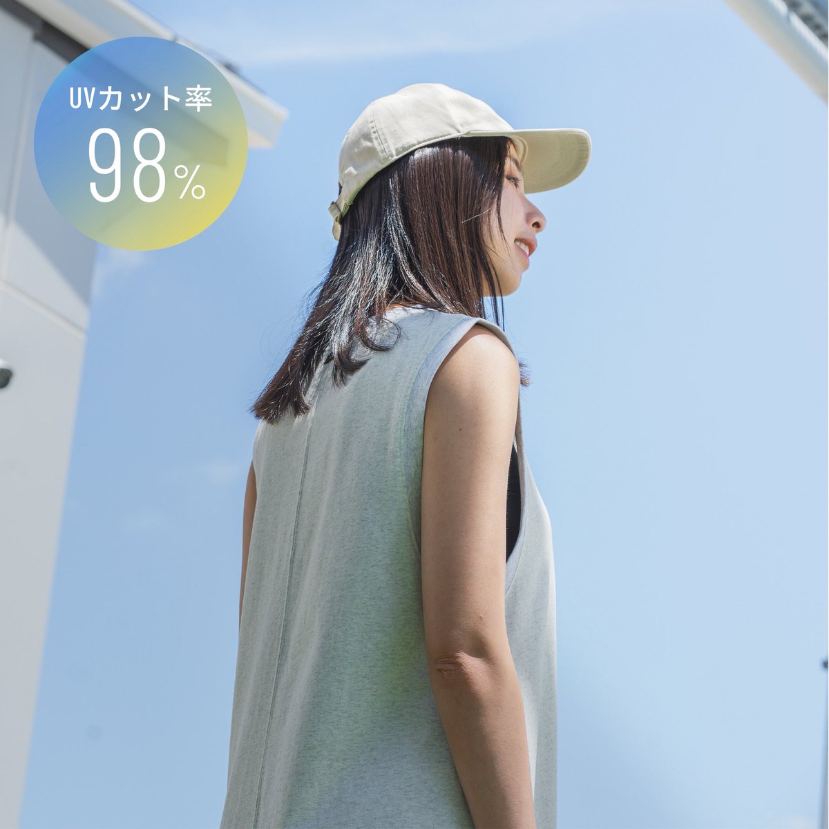 dod_camp's tweet photo. ＼NEW✨／
夏に大活躍のノースリーブワンピース #ウサロゴワンピNS

袖口はあえて大きくし、ゆるっとこなれ感のあるシルエットに仕上げました。

スマホもすっぽり入る大容量ポケットに、UVカット98%以上と機能性もバッチリです👌 https://t.co/J7LEUfB8eW