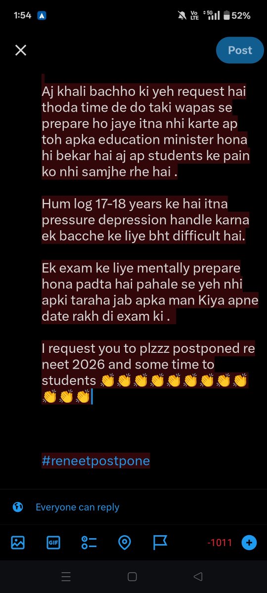 Akansha82568807's tweet photo. Plzz postpone re-neet 
#reneetpostpone https://t.co/GcaAC3exIQ