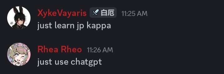 Rhea_Necalli's tweet photo. There are two types of people when it comes to communicating with Jp players on Mana DC https://t.co/fNoAIDSfl7
