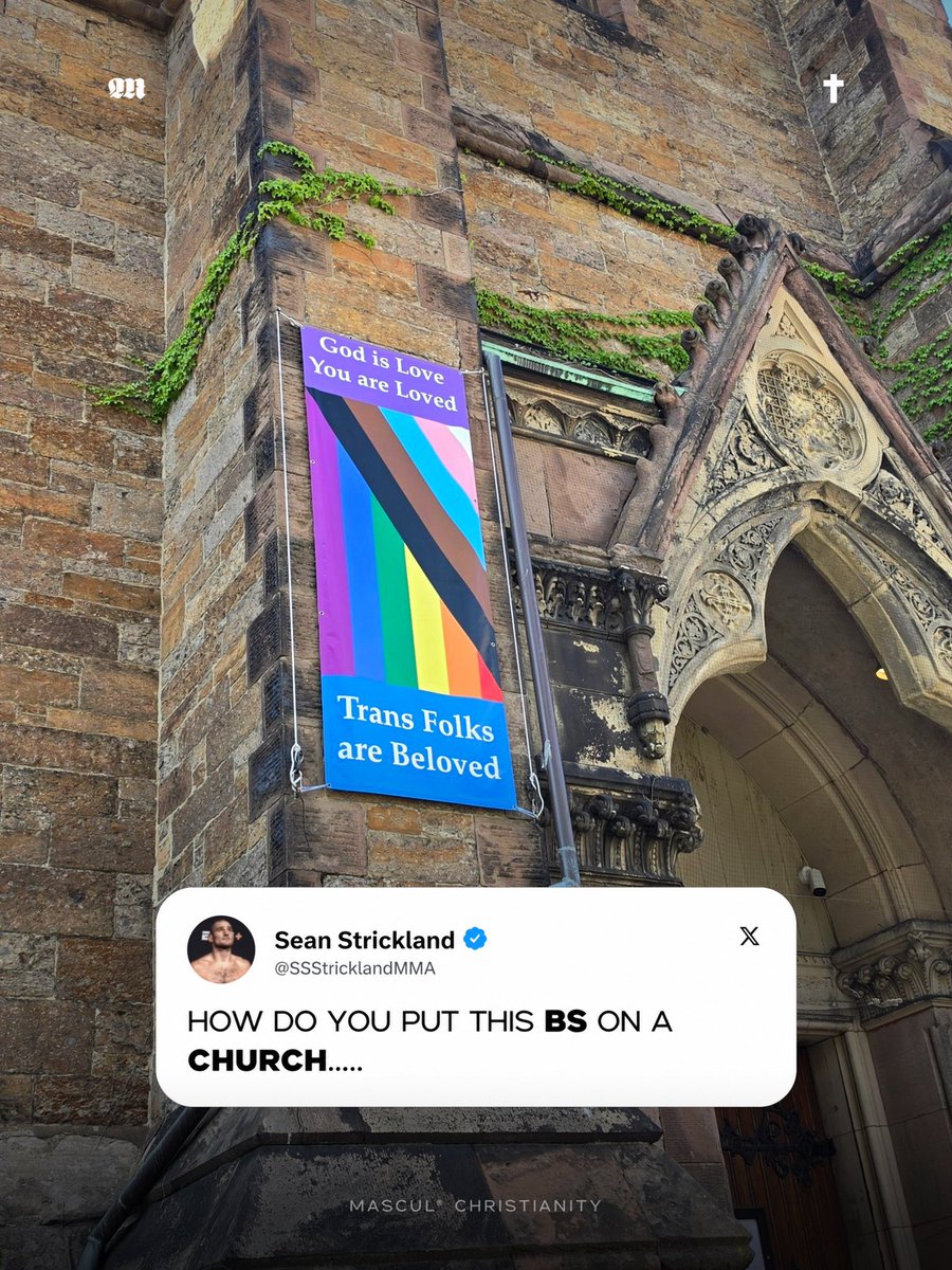 masculchristian's tweet photo. Sean Strickland spat toward a Protestant church in Boston after seeing LGBTQ Pride flags. 

#Church #SeanStrickland #UFC #LGBT #Christianity https://t.co/DneByh8NPy