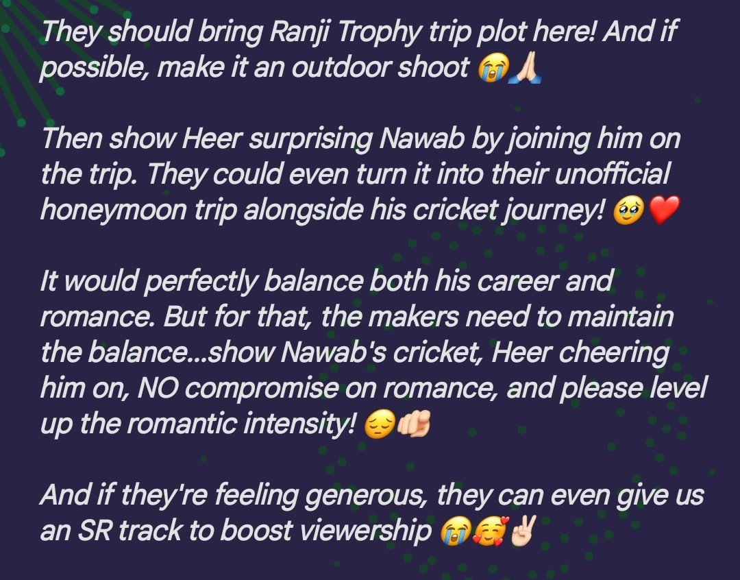 srisvidzzz's tweet photo. If makers are taking plots/idea from audience! I have a potential 2 weeks Plot if they want..they can execute well and give it! 

THEY SHOULD BRING RANJI TROPHY TRIP PLOT HERE (OUTDOOR SHOOT ) 

• #tujulietjattdi | #heewab | #SyedRazaAhmed | #JasmeetKaur | #Tjjd • https://t.co/vYHmjR0qaN