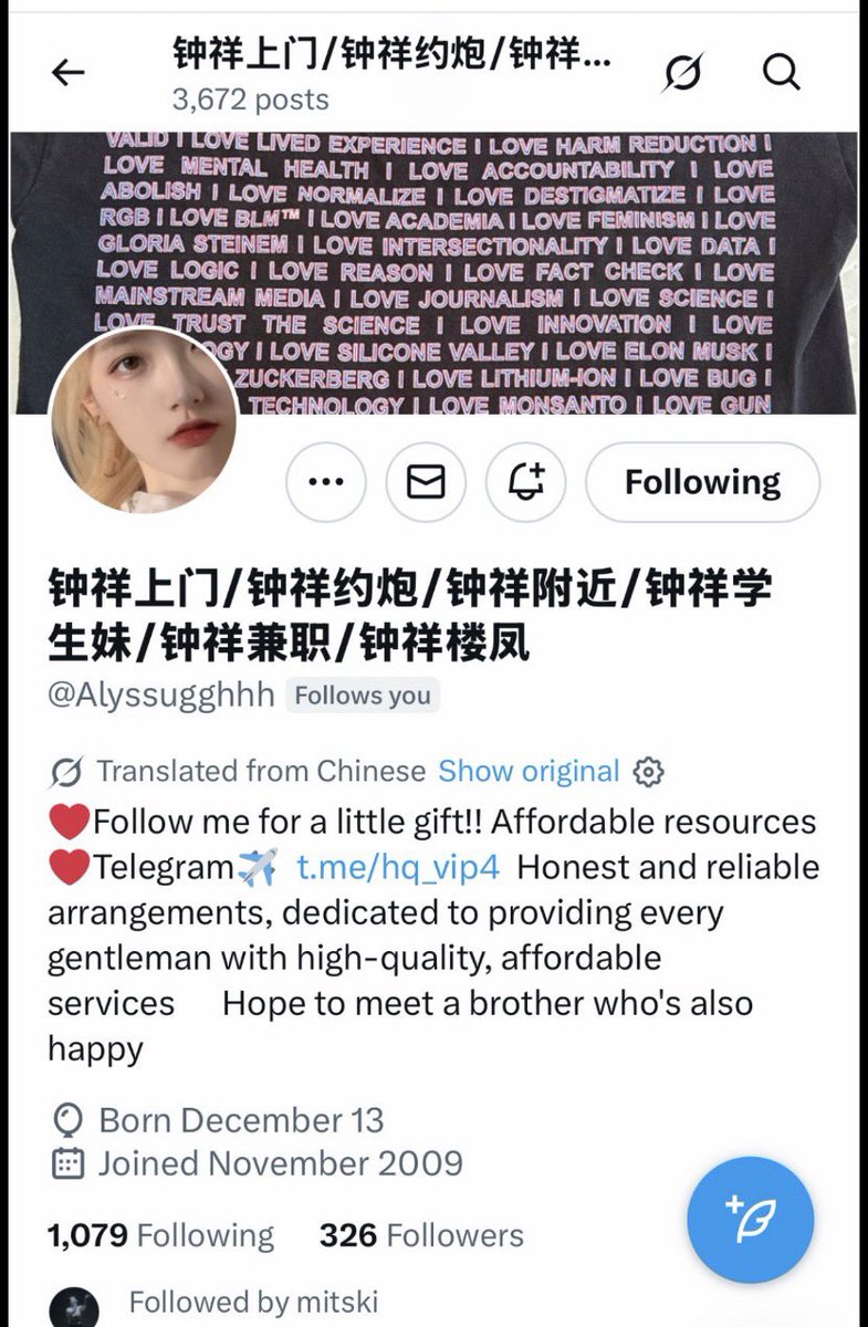 Alyssann_'s tweet photo. It has come to my attention that my old Twitter account is now a Chinese porn bot that’s “hoping to meet a brother” so I’m back after a long hiatus with a new handle on this dumpster fire of a platform 😍 https://t.co/6L3jYPWIJR