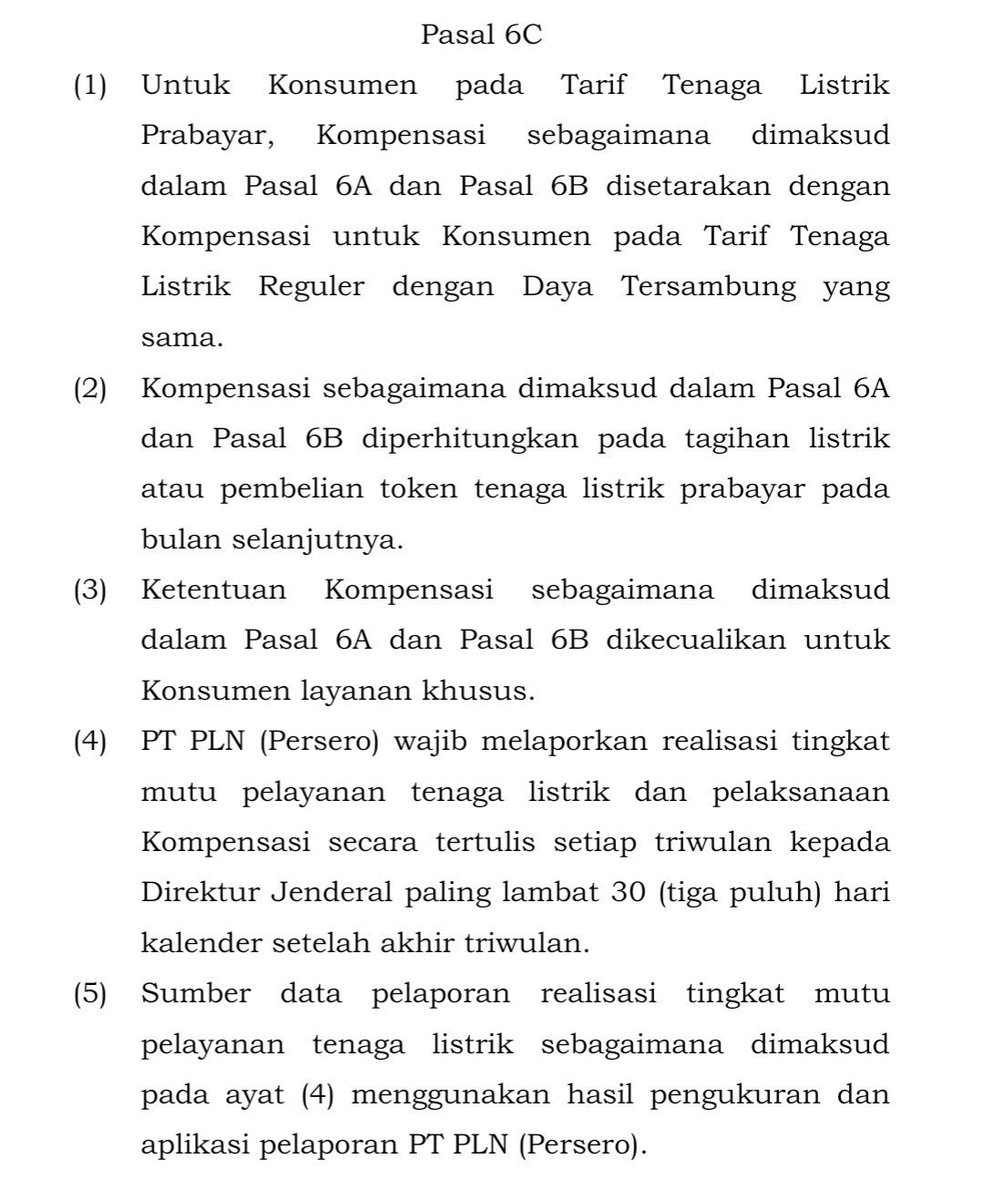 merapi_uncover's tweet photo. Halo min, saya ingin sambat tentang seringnya pemadaman listrik akhir2 ini, baik di lokasi sy maupun di rumah teman2 saya. Tolong hide akun saya.

Sy baca berita nasional, hal yg sama juga sering terjadi di banyak wilayah di Pulau Jawa. Sebenarnya apa yang terjadi? Tolong transparansi dari PLN karena selama ini pelanggan sudah memenuhi kewajiban. Mengapa kami tidak mendapatkan hak kami berupa kualitas layanan dan transparansi? Kalau ada perusahaan penyedia listrik lain, mungkin sy sudah beralih 

Sy coba cari2 info mengenai kompensasi, seharusnya pelanggan bisa dapat kompensasi dan seharusnya kompensasi didapatkan secara otomatis. Jangankan kompensasi, sekadar permintaan maaf dan transparansi penjelasan sebab mati listrik pun tidak kami terima. Padahal dasar hukum kompensasi sudah sangat jelas dan berlapis, mulai dari Undang-undang sampai peraturan menteri. 
Lalu, apa yang bisa kami lakukan? Sdh lapor di PLN mobile dan tlp 123 jg blm nyala

Maturnuwun
