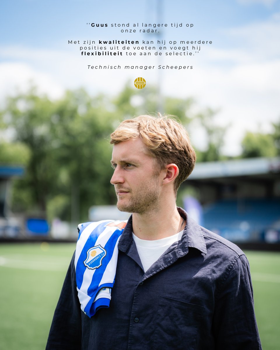 FCEindhoven's tweet photo. 𝗚𝘂𝘂𝘀 𝗕𝗲𝗮𝘂𝗺𝗼𝗻𝘁 𝘃𝗲𝗿𝘀𝘁𝗲𝗿𝗸𝘁 𝗙𝗖 𝗘𝗶𝗻𝗱𝗵𝗼𝘃𝗲𝗻 💙🤍

FC Eindhoven heeft zich versterkt met Guus Beaumont. De 24-jarige middenvelder sluit volgende week aan bij de selectie en komt transfervrij over van Almere City FC. Beaumont heeft een contract getekend tot medio 2028 in het Jan Louwers Stadion. 🙌

Beaumont doorliep zijn jeugdopleiding bij SV Buitenveldert en maakte in 2018 de overstap naar de jeugdopleiding van FC Groningen. Twee jaar later vervolgde hij zijn ontwikkeling bij Almere City FC. Afgelopen seizoen kwam de middenvelder zes keer in actie in de Keuken Kampioen Divisie.

Meer informatie | https://t.co/R9EpbT5BKZ

#FCEindhoven #BlauwWitVooruit