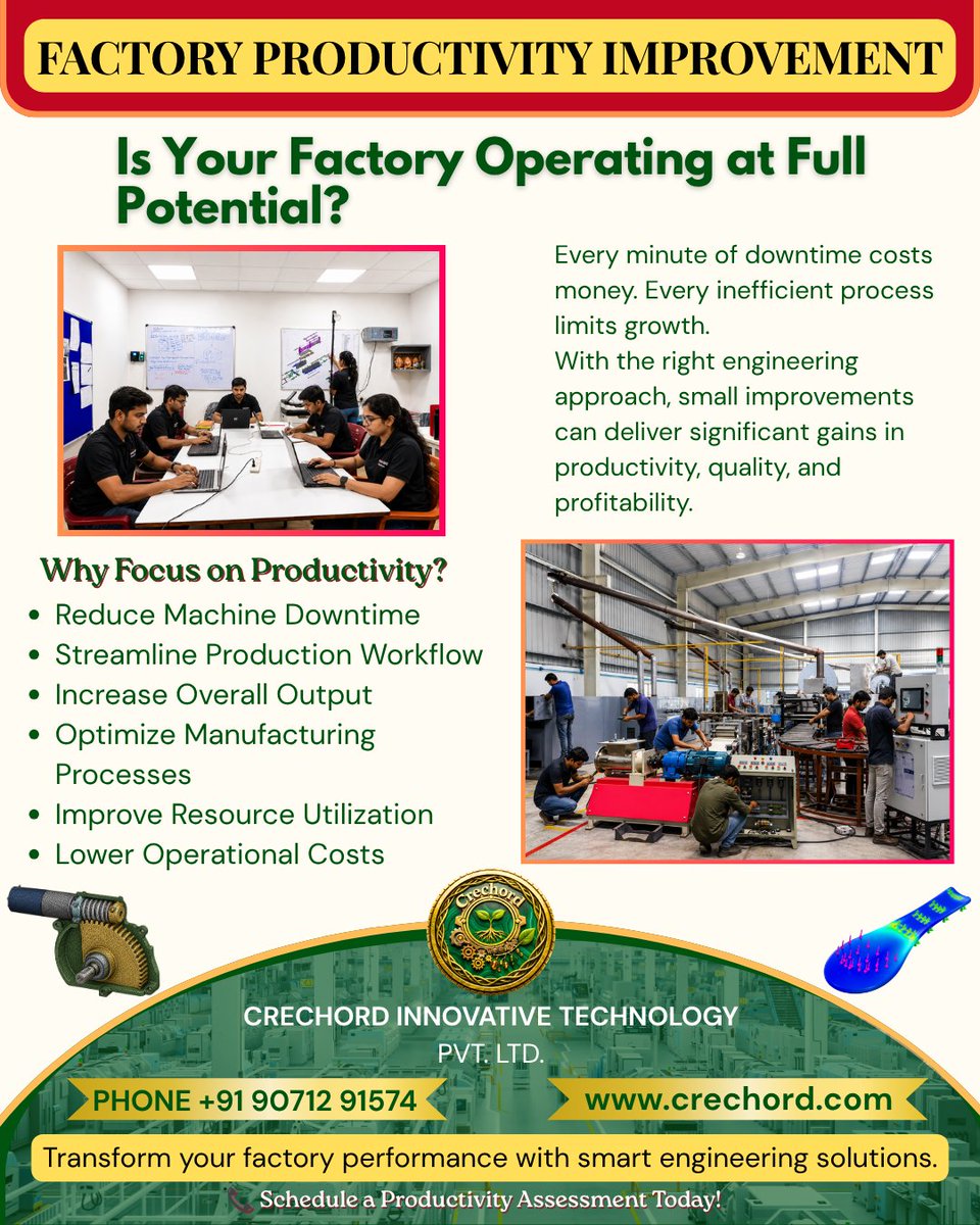 CreChord's tweet photo. Productivity Isn't Luck—It's Engineering.
Is your factory operating at its full potential?
Even small improvements in workflow, machine performance, and process efficiency can lead to significant gains in productivity and profitability. #ProcessOptimization #ProductionEfficiency https://t.co/U0uiyYCJGU