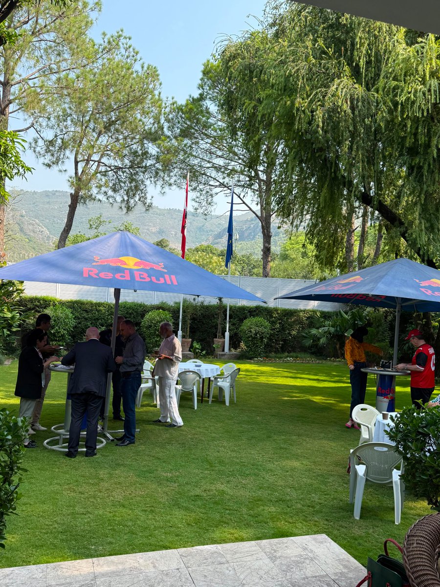 AustriaInPAK's tweet photo. 🇦🇹🤝🇯🇴 A historic encounter! Celebrating the first-ever FIFA World Cup match between Austria and Jordan at the Austrian Residence. Congratulations to Jordan on its debut and to Austria on a 3:1 win after 28 years. The official Trionda match ball? Made in Sialkot 🇵🇰 ⚽ https://t.co/2bUEZD6lxK