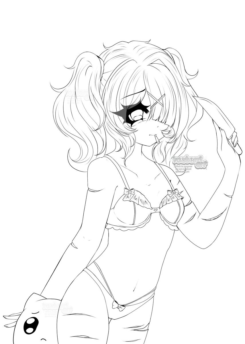 Razberritart's tweet photo. Sketch vs lineart do we think #NIDIGA #NEEDY_PIC #nsotwt https://t.co/68Df8ykg7y