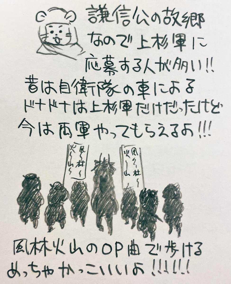 _own_ayaco's tweet photo. 謙信公祭の募集始まってますがーー皆様もう応募済みでして？私は迷ってるので、同じく迷ってる人へ参考にーー。
松明は大将は持てないのでご注意を！高坂・馬場隊はめっちゃ楽しい✨✨女武者は軽いか？と言われると難しいけどめっさ映えまする！！軽さは畳鎧の足軽一択✨✨すっっごい動ける
#謙信公祭 https://t.co/Cz6l6xrhvX