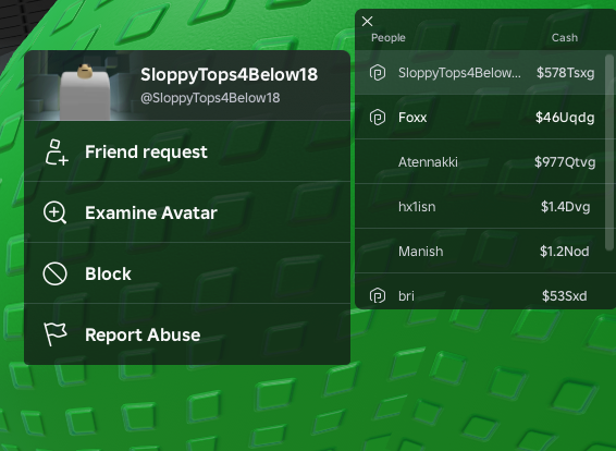 itsthefoxFPS's tweet photo. @Roblox @Roblox_RTC @RealSchlep 
Usually, Roblox does right on my reports, but now that I'm reporting someone with a user targeting minors, my reports have been ignored. This account is still up. No wonder Roblox is being struck by multiple state GAs. https://t.co/LBtxlPTgkr