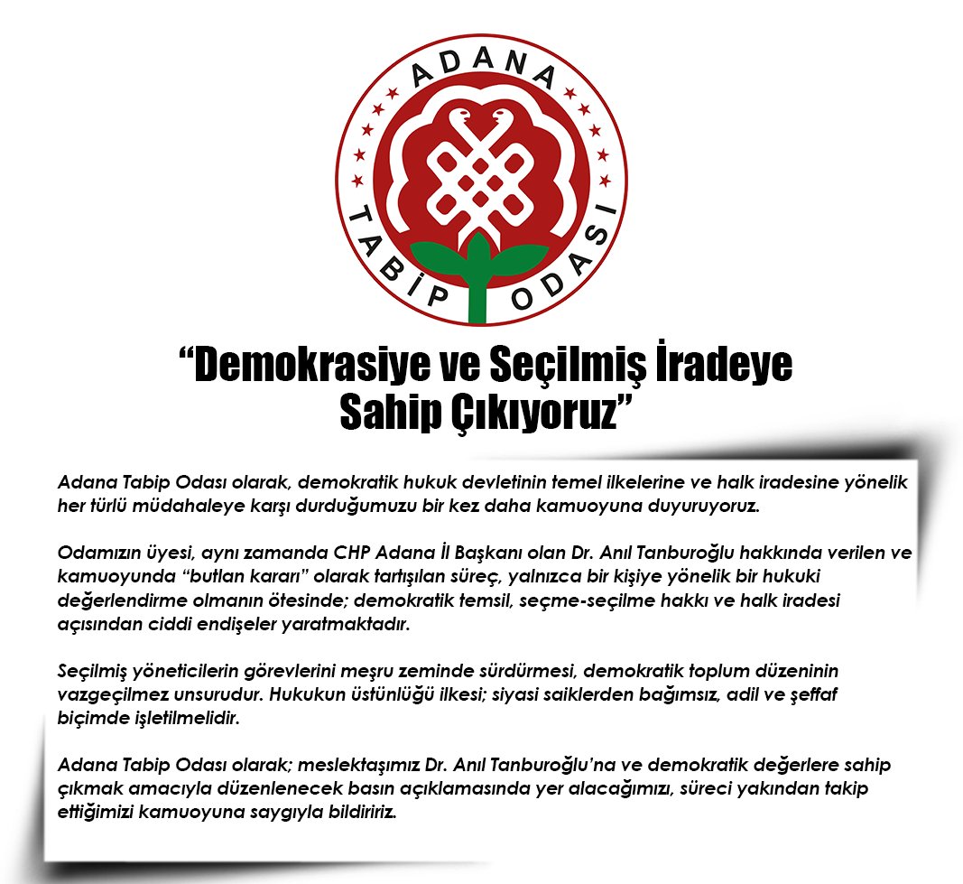 Adana Tabip Odası tweet media