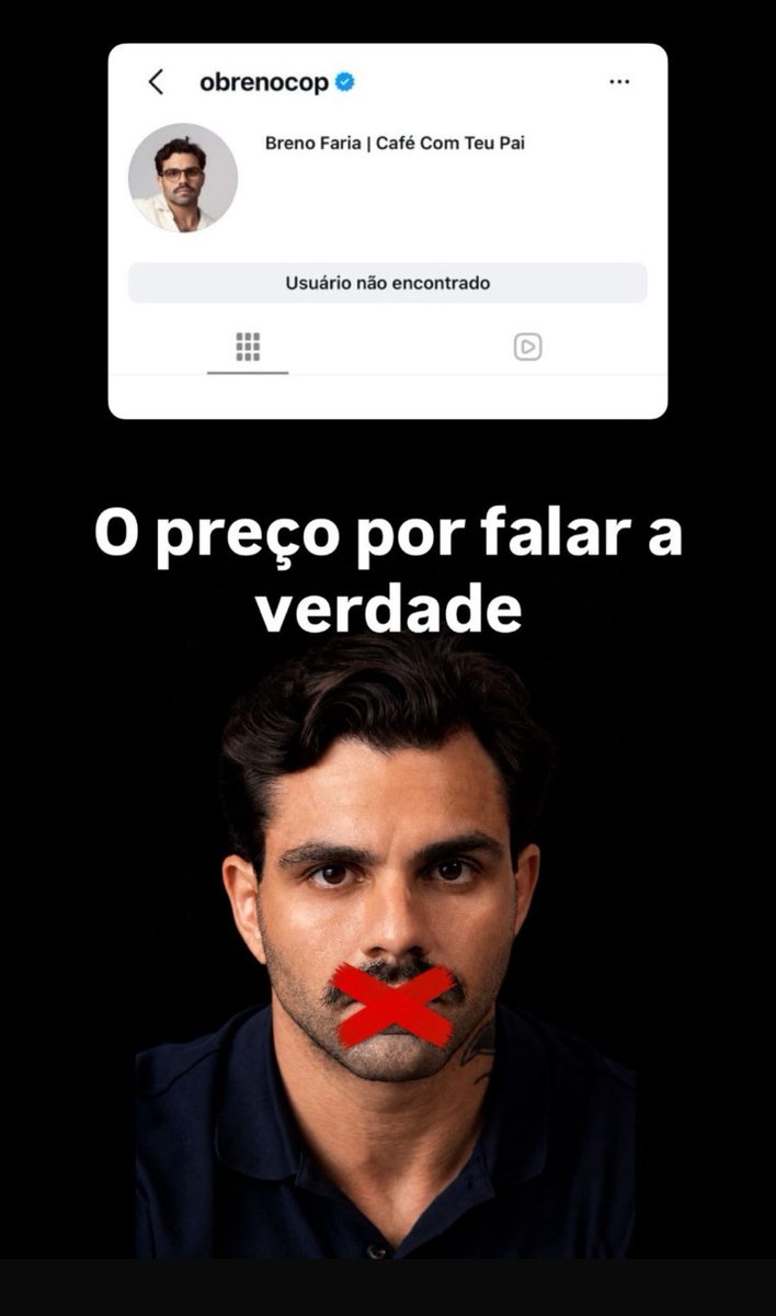 R38TAO's tweet photo. A justiça já determinou que o Instagram desbloqueie meu perfil e eles cagam há meses.

O público de Breno é de mulheres, ele é um defensor de mulheres dando as ferramentas para serem desputizadas. Diariamente tem fotos de mulher agradecendo porque casou ou teve filho. Qual é o interesse de quem tira do ar um cara que faz as mulheres deixarem de ser promíscuas, solitárias e humilhadas?