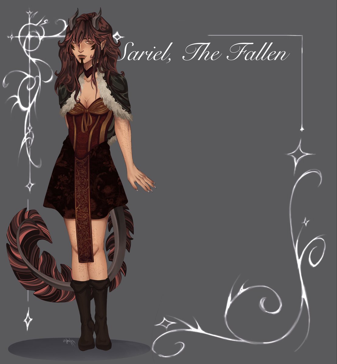 willowmizt's tweet photo. Updated ref of my oc, Sariel, because the artfight gods took over and forced me to draw her better https://t.co/KdexN404PM