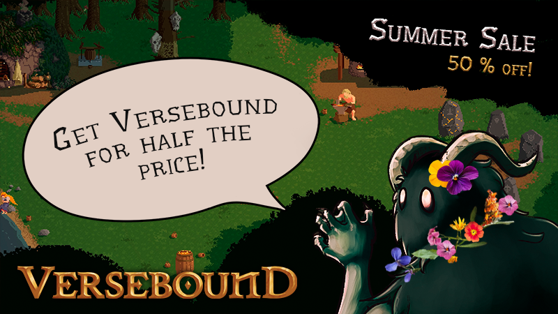 ConiferDigital's tweet photo. Steam Summer Sale is live. Versebound is 50% off, our biggest discount ever. Runs until July 9. #Versebound #SteamSummerSale
https://t.co/180C5qLdo3 https://t.co/XlhDj3YI0K