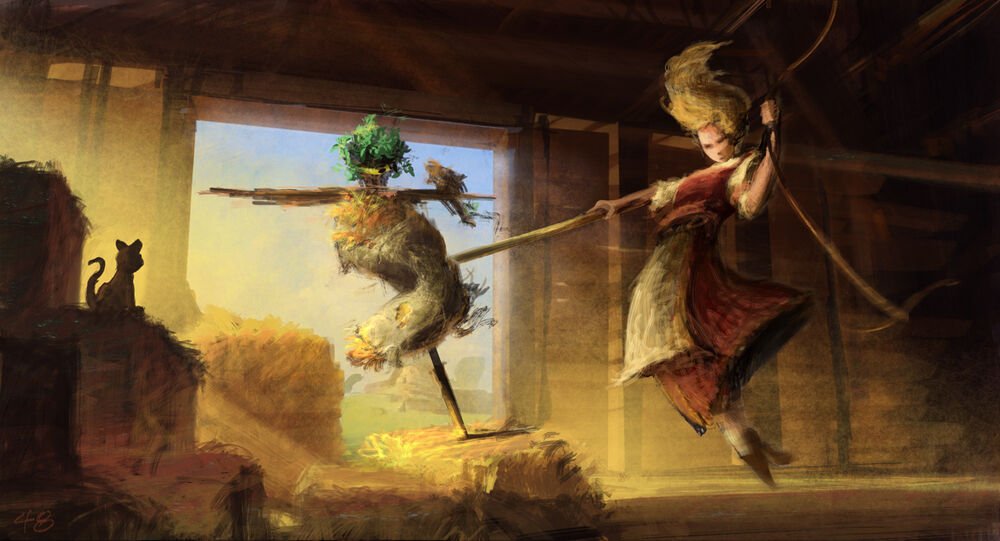 reminiscinbby's tweet photo. the concept art of barbie and the three musketeers (2009) by walter p. martishius https://t.co/y8NgcOClUt