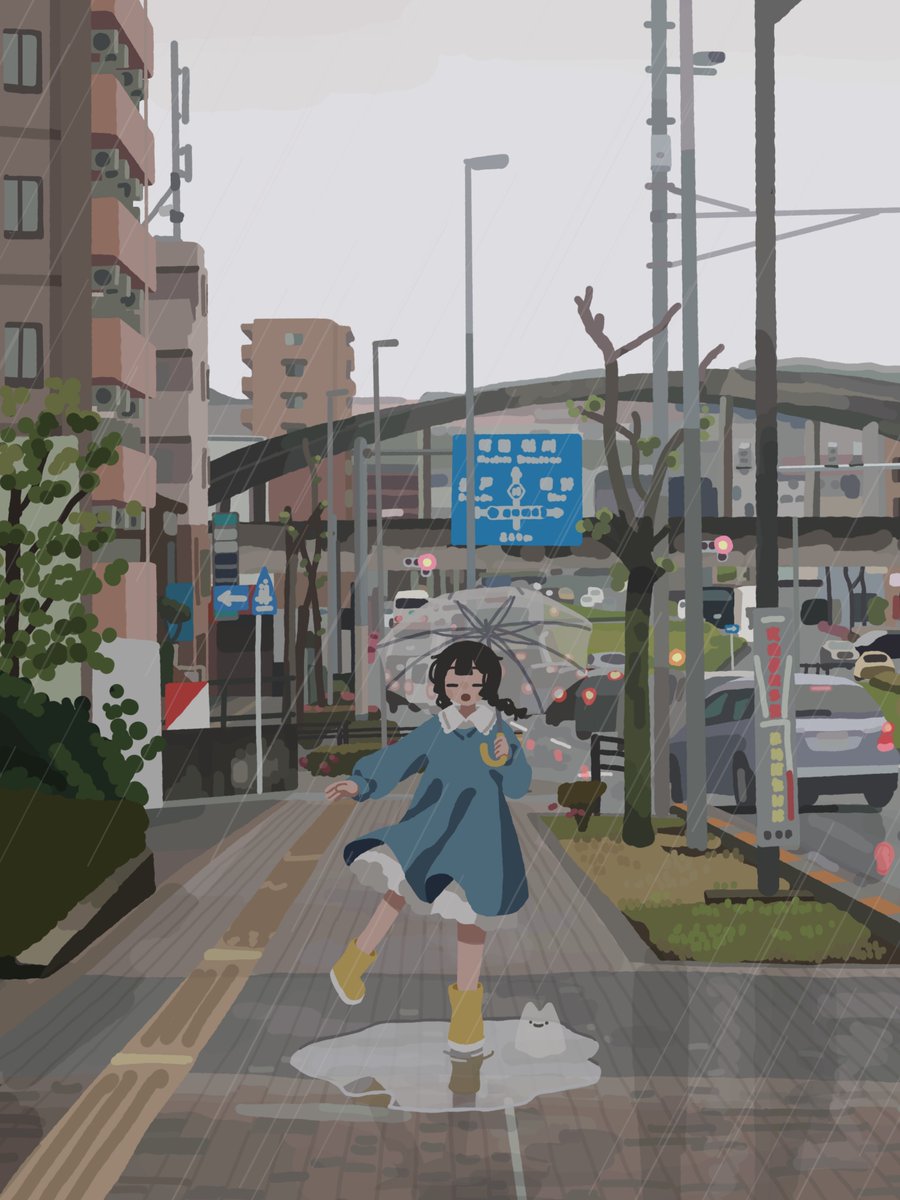 Kyora_san's tweet photo. 雨の日 https://t.co/V9mruttxkv