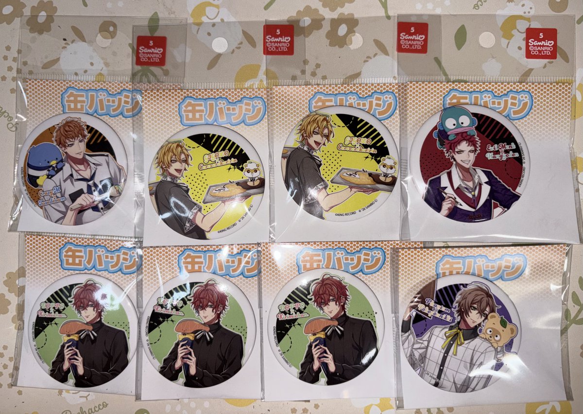 Yamanshu's tweet photo. @no_TL 
【交換 / 譲渡】 ヒプマイ ヒプノシスマイク サンリオ コラボ ディッパーダン

譲：等身 缶バッジ 理鶯 一二三 空却 独歩 幻太郎

求：等身 缶バッジ 簓

郵送または名古屋手渡し可能です。
よろしくお願いします。 https://t.co/HeFwJkr5Ib