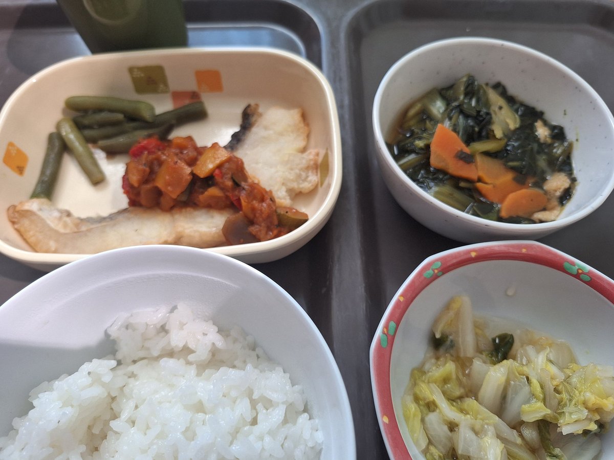 sasuke_445's tweet photo. 今日一日のごはん達
アレとはあれではなくてアレルギー対応食の略ですね
蓋じゃなくてラップの時は対応食なんだな、と分かります😊
他の人は何が出ているのかというとトンカツでした🐷
普通食ではない人のメニュー、って事かな
安心して食べられるのありがたいです🙇‍♀️ https://t.co/Nox7aRn5C4