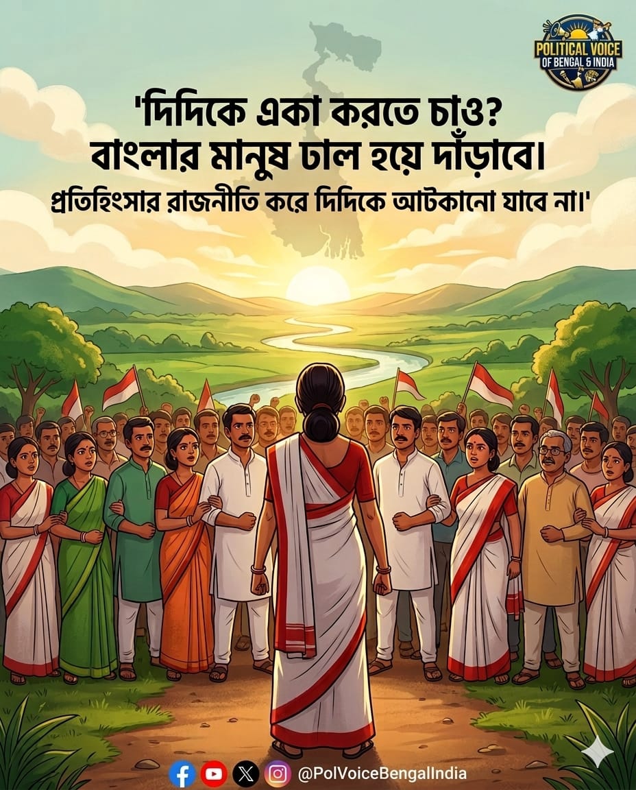 KakaliPaulKaka3's tweet photo. প্রতিহিংসা, Petty Politics আর ভয় — এই তিন তীরে #MamataBaberjee দিদিকে রোখা যাবে না। দিদির ঢাল বাংলার মানুষ। নিরাপত্তা নিয়ে ছিনিমিনি বাংলা মানবে না✊🏼
#StandWithDidi #BengalRejectsBJP https://t.co/OGQtotbRaL