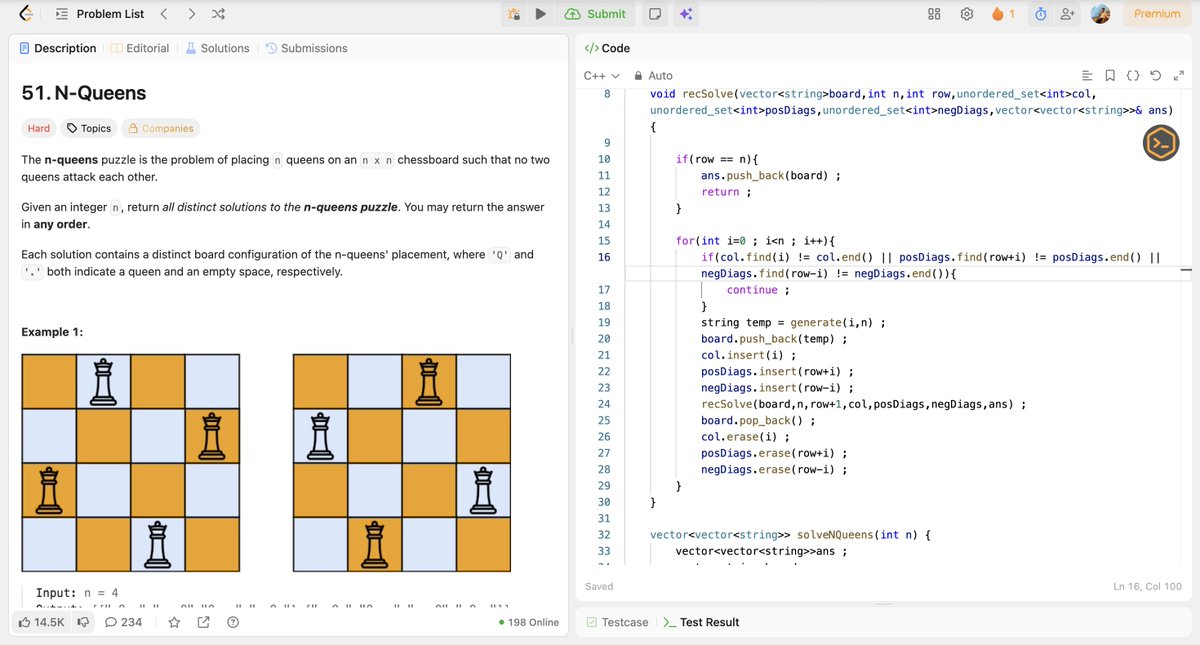 RaghuveerK2007's tweet photo. Day 18 of #SDESheetChallenge ✅          

Solved:                              

• Permutations 
• Sudoku Solver
• N-Queens

Recursions  : 3/3 completed

@striver_79
@takeUforward https://t.co/Zx4xLr36MJ