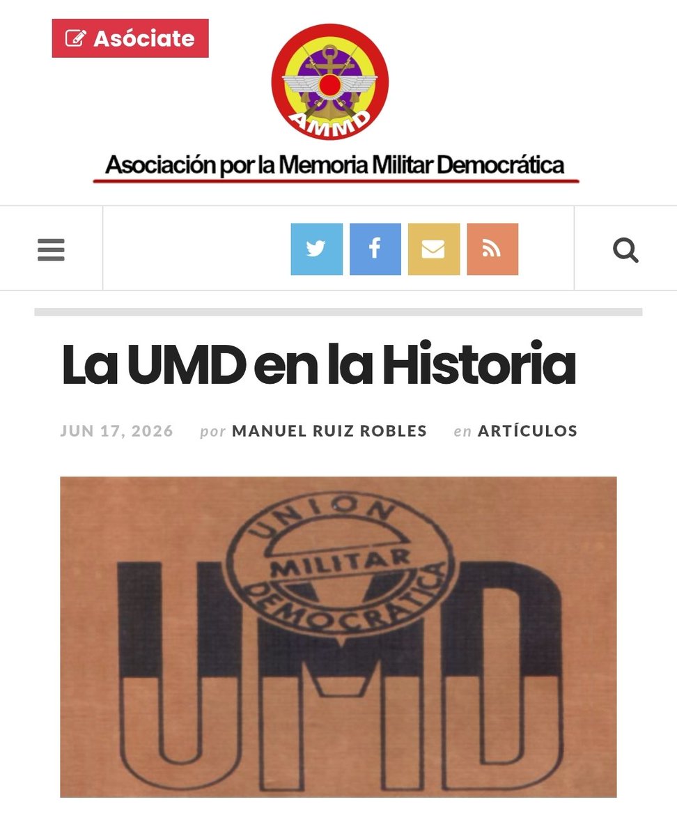 militaresantifa's tweet photo. https://t.co/7sBteiCoFV vía .@ammd_es 

✍️ Manuel Ruiz Robles, Capitán de Navío de la Armada (R), fue militante de la disuelta UMD, portavoz de Militares Contra la Guerra, y miembro de nuestra Asociación por la #MemoriaMilitarDemocrática AMMD. https://t.co/9BfsL4Omwm