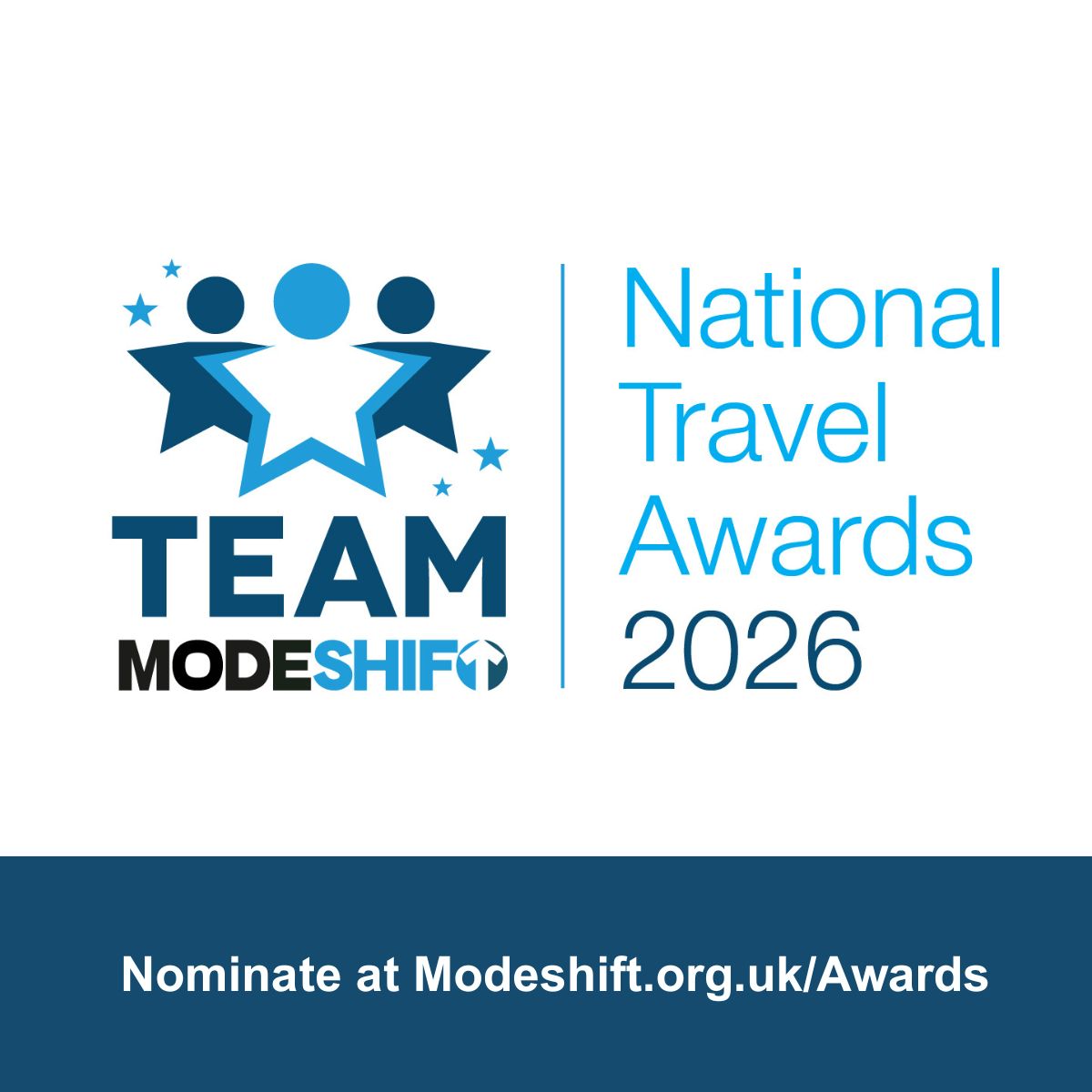 TeamModeshift's tweet photo. Every day, Modeshift Members help people make better everyday journeys. 

Now it's time to celebrate those achievements. 

➡️ Enter the Team Modeshift National Travel Awards 2026 at https://t.co/A4Wejgbb6l

#TeamModeshift #TMNTA https://t.co/A0UkgWygoc