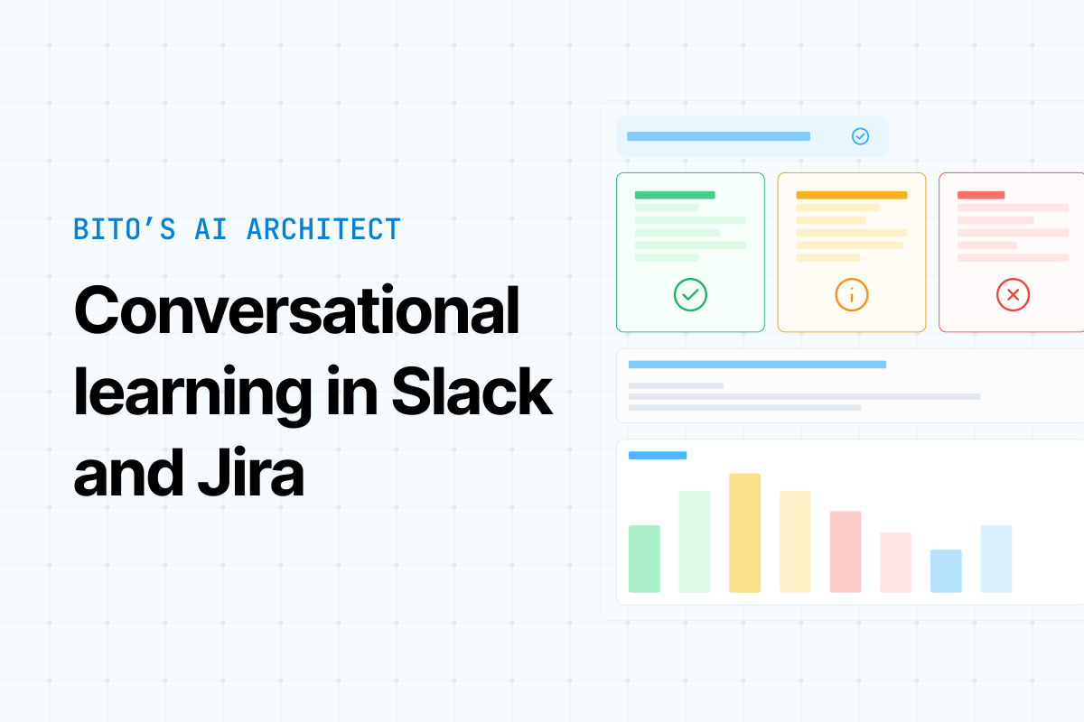 BitoHQ's tweet photo. Conversational learning in Slack and Jira is live in AI Architect.

The decisions that shape your architecture live in Slack and Jira. 

Why a service got split?
Why a migration stalled? 
Why the workaround still exists?

Your team tags Bito with that reasoning, and it enters the knowledge graph as a durable rule that grounds every AI interaction across the team.

See how it works: https://t.co/iHmzSe9SyO