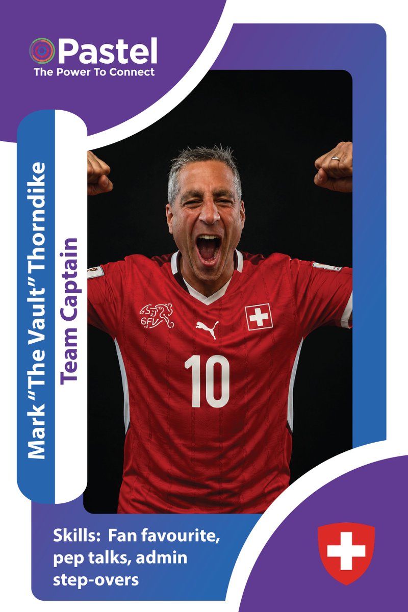PastelGroupUK's tweet photo. Ever the diplomat, Pastel's MD Mark Thorndike will be cheering on Switzerland tonight! Hopp Schwiiz! ⚽🍫🪙 https://t.co/ZtxUlt5s1O