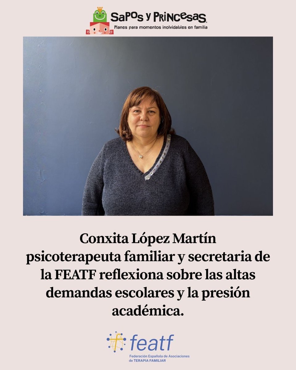 FEATF_'s tweet photo. 📚 La presión por el rendimiento escolar puede afectar al bienestar emocional de niños y adolescentes.
Conxita López Martín, psicoterapeuta familiar de FEATF, reflexiona sobre cómo equilibrar exigencia, apoyo y expectativas realistas.
🔗 https://t.co/F6DSefUPIB

#FEATF #Educación https://t.co/LirhPKjvGO