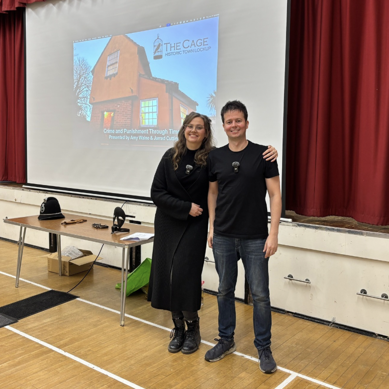 thecage_uk's tweet photo. Last week we presented our research of The Cage to the  St Osyth Historical Society and Museum, and also gave a sneak peek inside The Cage. You can read about the research we revealed at: https://t.co/joQs3LY4dp https://t.co/AoKJZ6UjEE