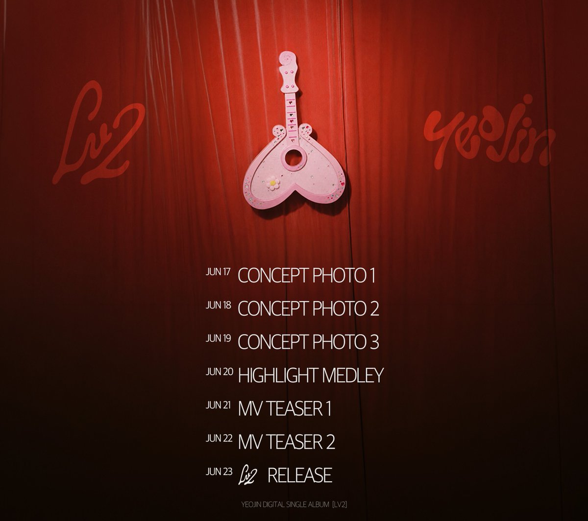 YJ_officialtwt's tweet photo. 여진 (L∞na) 2nd Digital Single 【Lv2】
➫ 2026.06.23 (TUE) 12PM (KST)
⠀
#여진 #Loona #Lv2 #RedHotChiliSummer #Loona_Lv2 https://t.co/A298waRvrZ