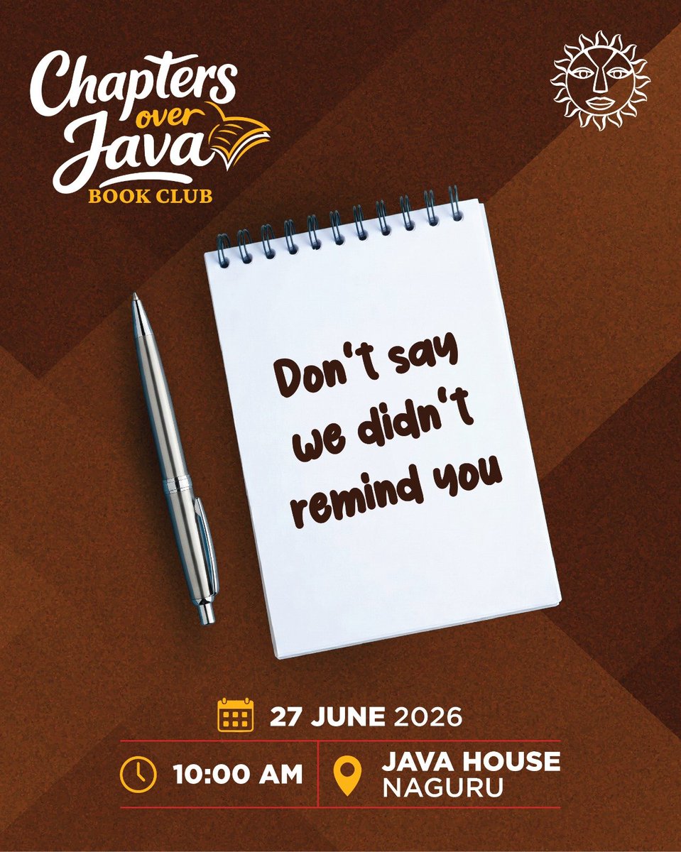 ImaniMulungi's tweet photo. In 8 days, all book avengers will assemble at @JavaHouseUG.
Looking for a community of readers especially for Ugandan authors?
Date: 27th June 2026
Time: 10am
Branch: Naguru at that new Shell station opposite the Police HQs
Curators: Mulu and @qataharraymond
#ChaptersOverJava https://t.co/smqdBoILax