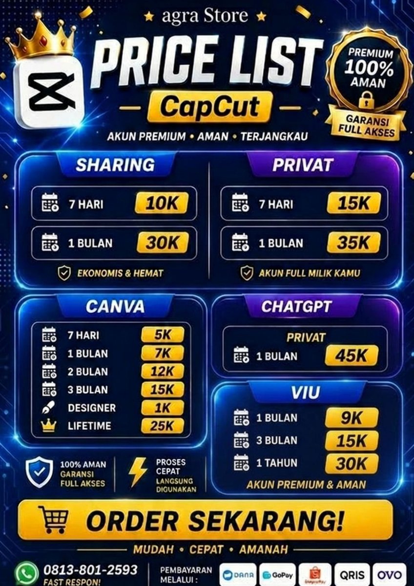 spvewy's tweet photo. Ready ya ka sewa Zoomnya ｡⁠◕⁠‿⁠◕⁠｡
ada Canva Capcut ChatGpt PicsArt Spotify YouTube dan apps lainnya yaa 🌺
.
https://t.co/DshBviaQwY
.
#zonauang #zonajajan #zonaba https://t.co/GgwwGkpQij