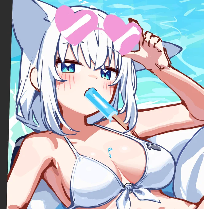 次の絵は水着のフブちゃんです!