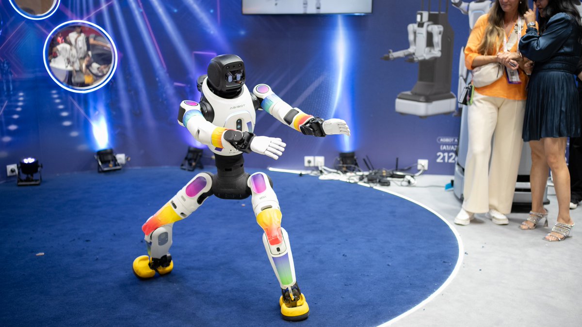 AGIBOT_EU's tweet photo. AGIBOT is taking VivaTech Paris by storm! 
📍 June 17-20, 2026. Our booth is packed with huge crowds eager to see our robots in action. The energy is electric! ⚡️🤖
 #VivaTech #AGIBOT https://t.co/GmYvtWsdPX