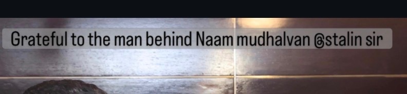 chickendynamitt's tweet photo. You can erase the name or whatever but not his vision and legacy.

Beneficiary of Naan mudhalvan scheme.

@mkstalin ❤️ https://t.co/A5h78oauLo