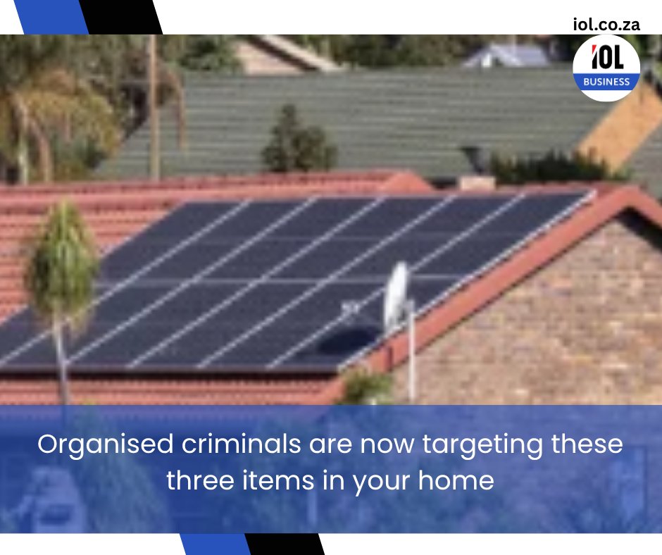IOL's tweet photo. Homeowners across South Africa are being urged to stay vigilant as organised criminal syndicates target these three items.
Read on https://t.co/ViieJE54We
#news #OrganisedCrime #HomeTargeting #CrimeSyndicates https://t.co/LLRR2dbNK1