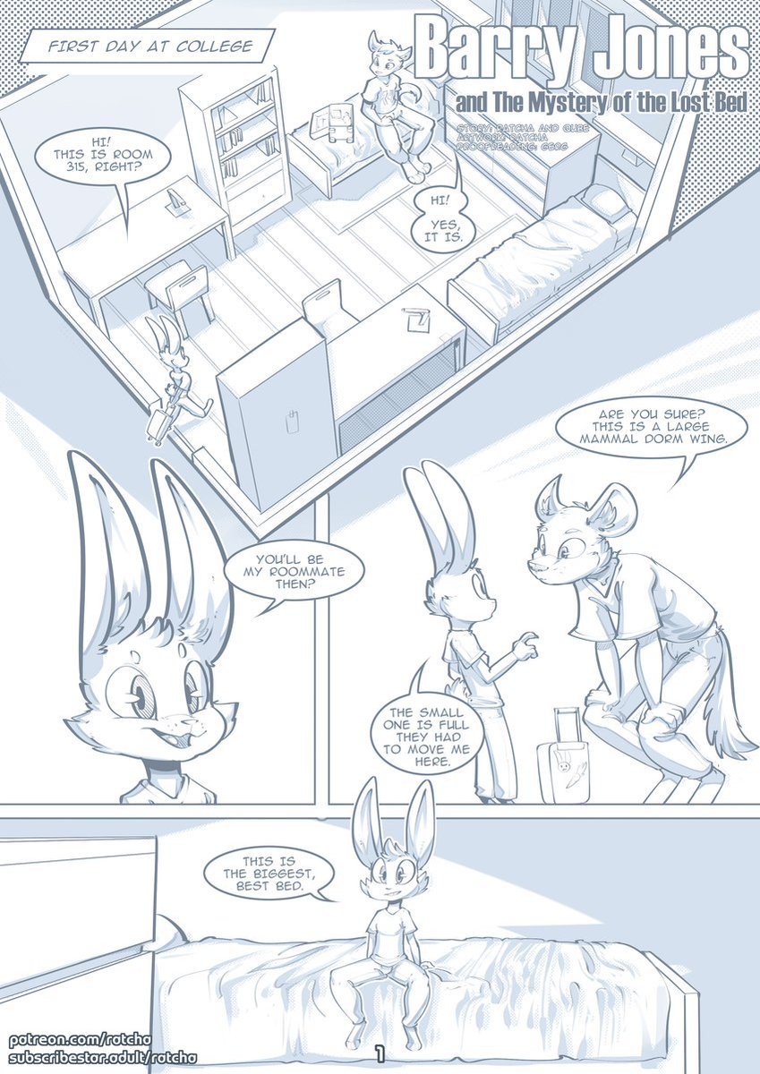 BarryJ_comic's tweet photo. The story begins when a Rabbit meets a Hyena <3 https://t.co/aXkFjhOXAE
