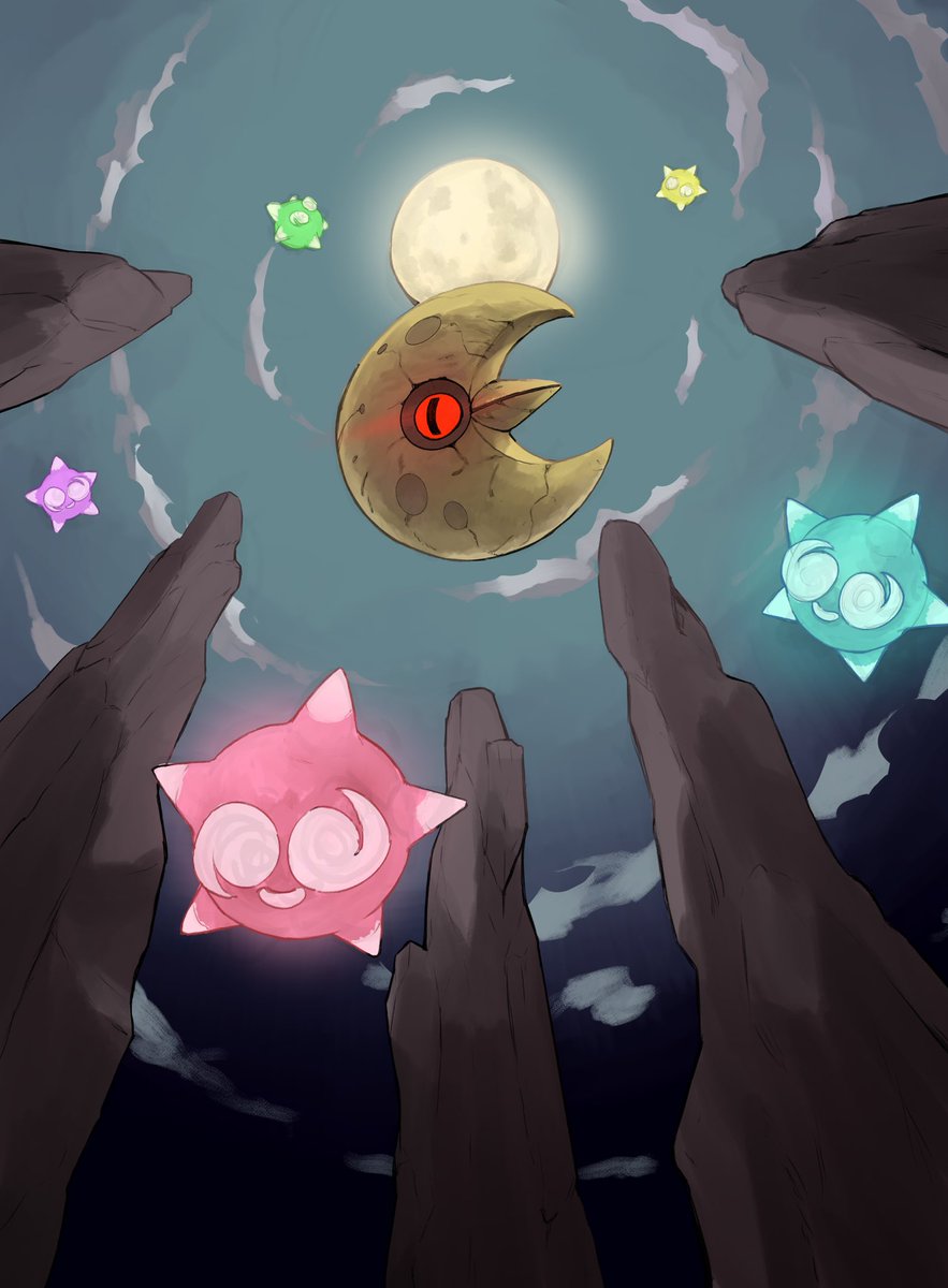 neoruru_illust's tweet photo. 月と流れ星？
#pokemon #illustrationㅤ https://t.co/cmEPcksfma