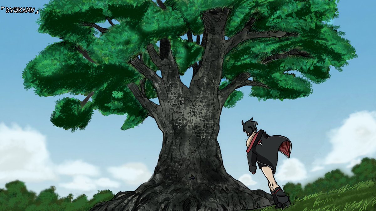 dxrkamv's tweet photo. Painting this tree was difficult. 189 style🎨No lineart/ lineart #boruto #BORUTO #borutotwobluevortexchapter35 https://t.co/rk0aq5doJU