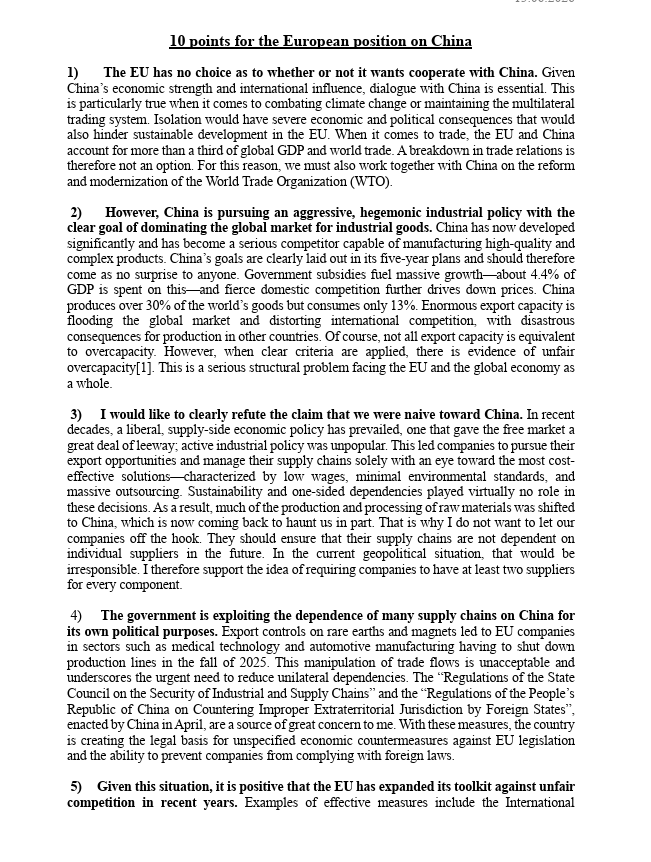 fbermingham's tweet photo. A thoughtful intervention from the EP's top trade lawmaker @berndlange on the China debate

Supports the use of tariffs as a last resort to countervail Chinese currency devaluation, supports a diversification instrument, says everything must be done within the rules of the WTO https://t.co/G7ycXUmcK5